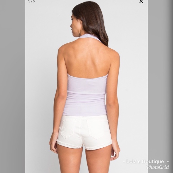 Curvy Sadie Raised Ribbed Top| Lavender main image 0